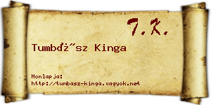 Tumbász Kinga névjegykártya