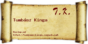 Tumbász Kinga névjegykártya