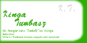 kinga tumbasz business card
